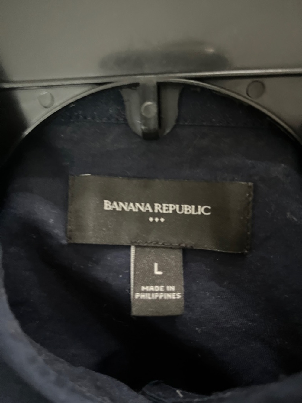 Banana Republic Navy Oversized Button-Down Women's Shirt -- Large - Picture 2 of 5